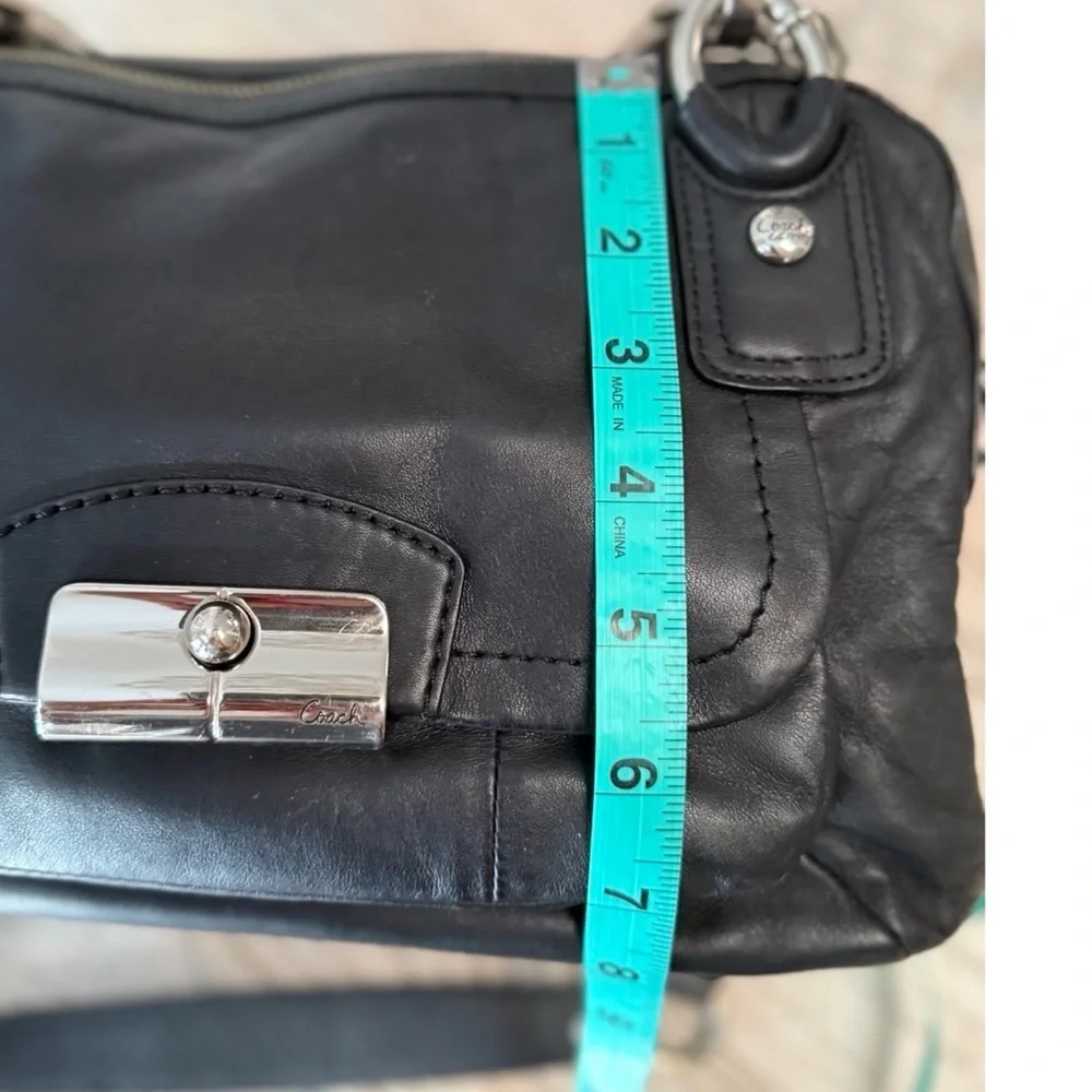 COACH Kristen Black Leather Satchel bag 22304